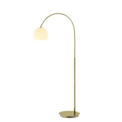 Lindby kaarilamppu Cynthia, messinkivärinen, lasi, 140 cm, E27