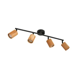 Lindby kattokohdevalo Stralino, 4-lamppuinen, pituus 60 cm, puu