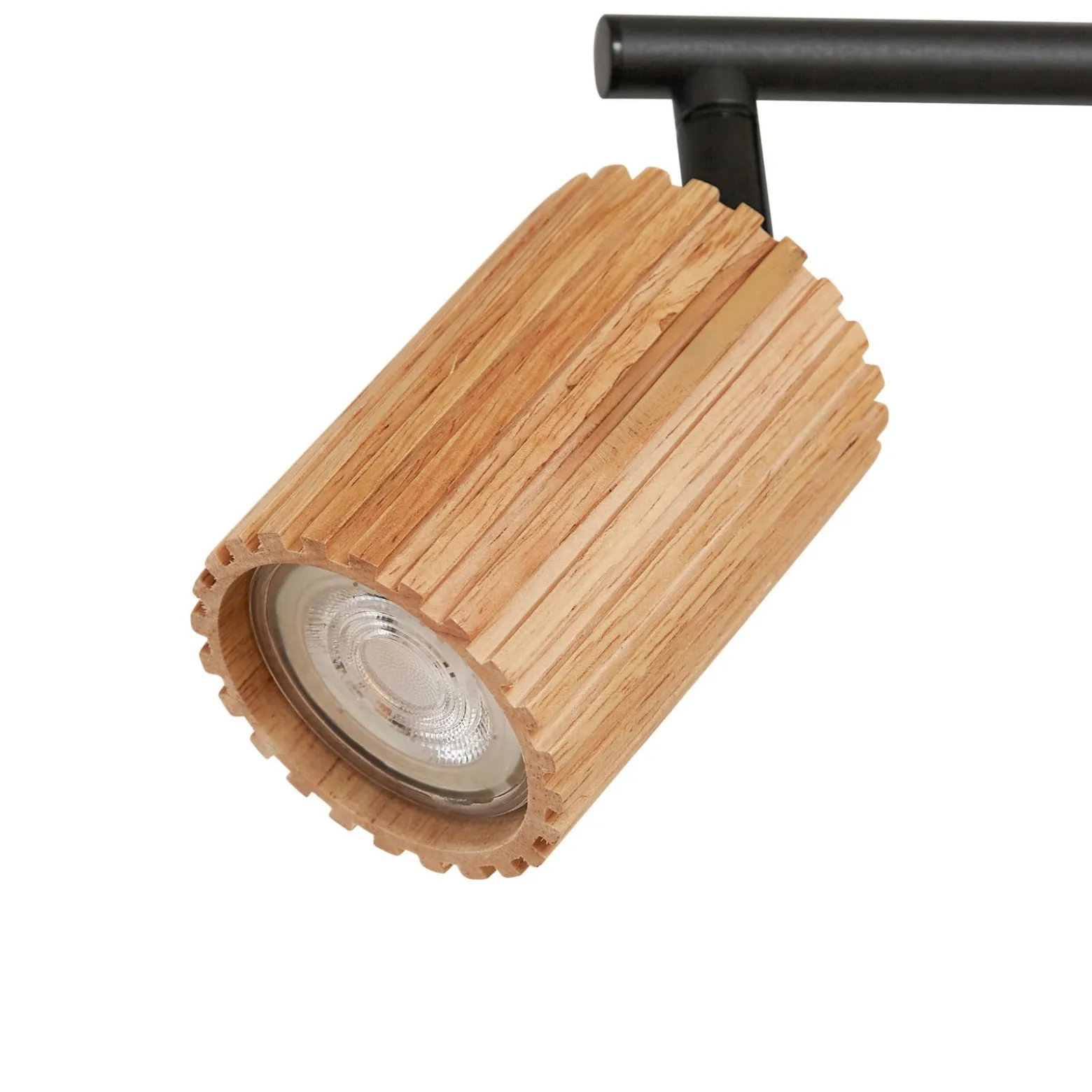 Lindby kattokohdevalo Stralino, 4-lamppuinen, pituus 60 cm, puu