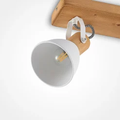 Lindby kattopilkku Merela, valkoinen, 28 cm, 2-valo, puu, E14