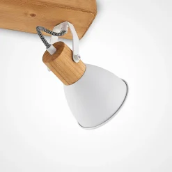 Lindby kattopilkku Merela, valkoinen, 28 cm, 2-valo, puu, E14