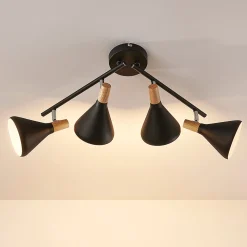 Lindby kattovalaisin Arina, 68 cm, musta, 4-lamppuinen, E14