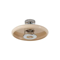 Lindby kattovalaisin Branford, retro, Ø 35 cm, beige, metalli