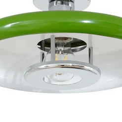 Lindby kattovalaisin Branford, retro, Ø 35 cm, vihreä, metalli
