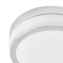 Lindby kattovalaisin Flavi, Ø 28 cm, kromi, lasi, IP44, E27