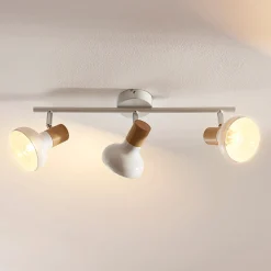 Lindby kattovalaisin Fridolin, 50cm, 3-valoinen, valkoinen, metallia