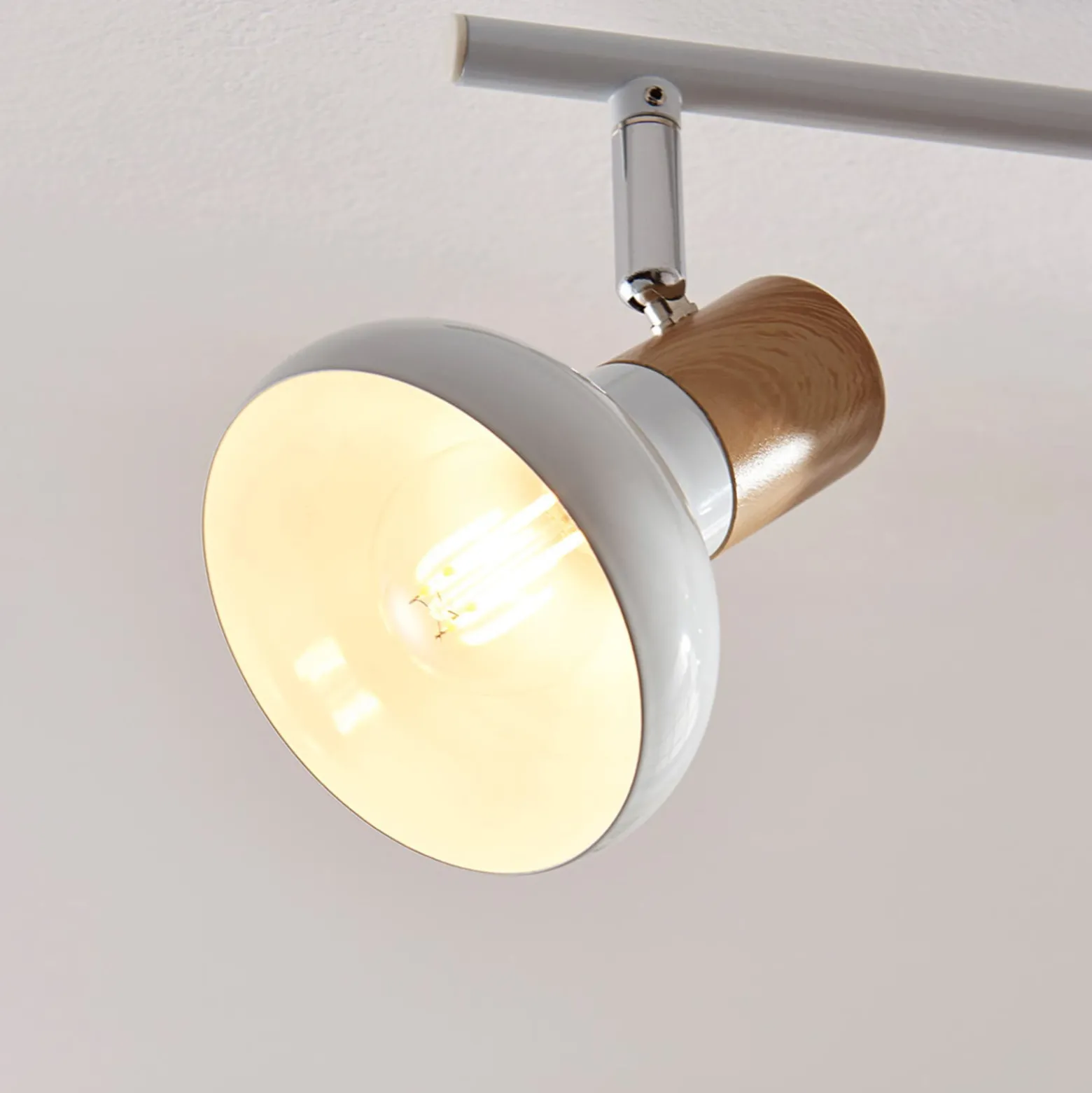 Lindby kattovalaisin Fridolin, 50cm, 3-valoinen, valkoinen, metallia