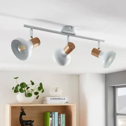 Lindby kattovalaisin Fridolin, 50cm, 3-valoinen, valkoinen, metallia