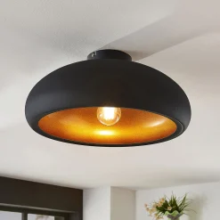 Lindby kattovalaisin Gerwina, musta/kulta, metalli, 40 cm, E27