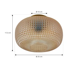 Lindby kattovalaisin Hildur, Ø 25 cm, meripihka, lasi