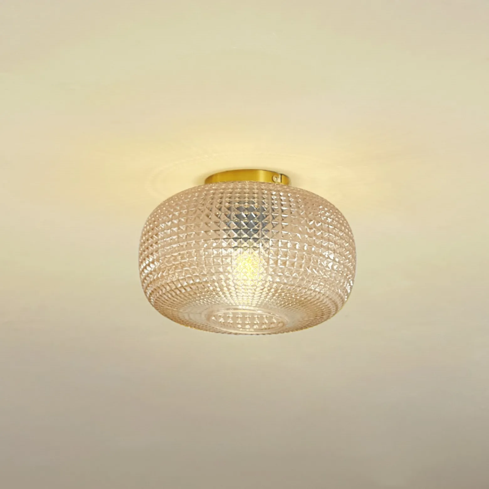 Lindby kattovalaisin Hildur, Ø 25 cm, meripihka, lasi