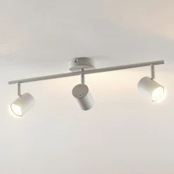 Lindby kattovalaisin Jorell, valkoinen, 55 cm, 3-valo, metalli, GU10