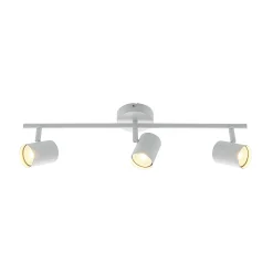 Lindby kattovalaisin Jorell, valkoinen, 55 cm, 3-valo, metalli, GU10