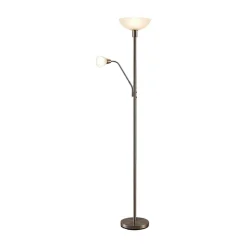 Lindby kattovalaisin Jost, 180 cm, nikkelin värinen, lukuvalot, lukuvalo