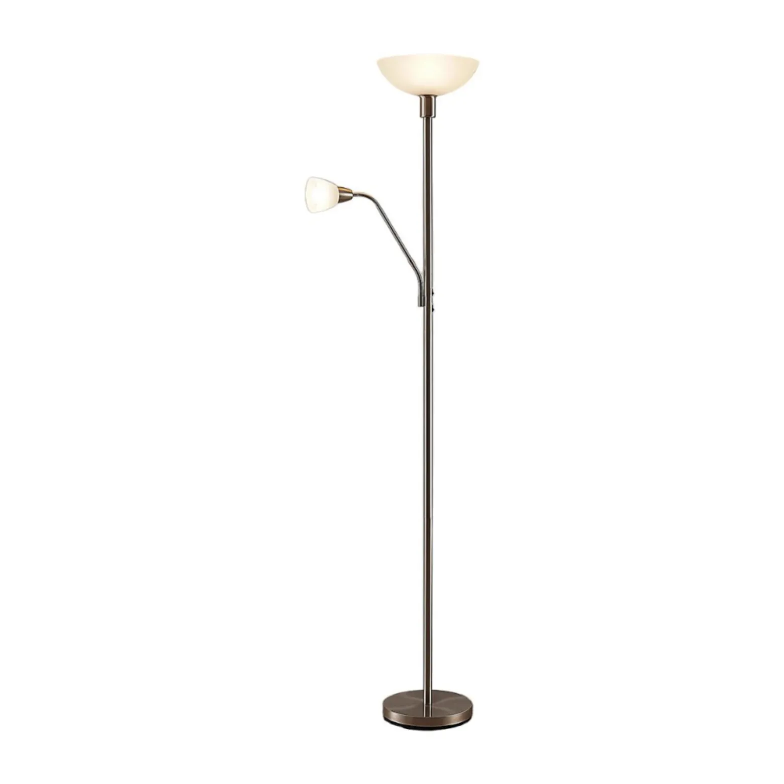 Lindby kattovalaisin Jost, 180 cm, nikkelin värinen, lukuvalot, lukuvalo