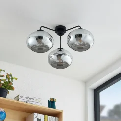 Lindby kattovalaisin Navidia, Ø 67 cm, musta, savulasi