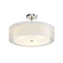 Lindby kattovalaisin Pikka, valkoinen, tekstiili, Ø 50 cm, E27