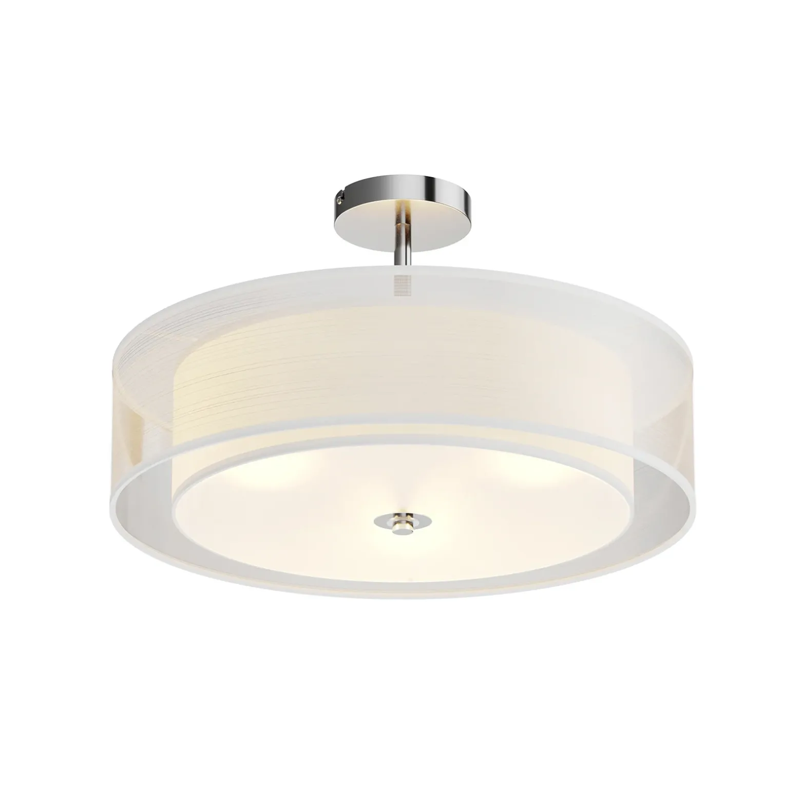 Lindby kattovalaisin Pikka, valkoinen, tekstiili, Ø 50 cm, E27
