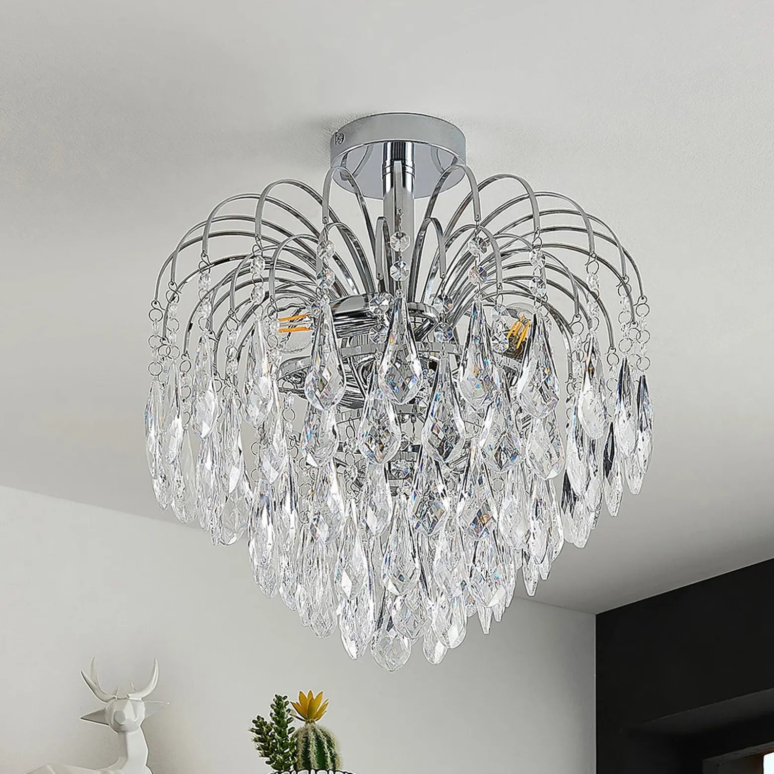 Lindby kattovalaisin Silino, harmaa, metalli, Ø 40cm, E14