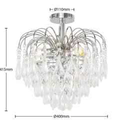 Lindby kattovalaisin Silino, harmaa, metalli, Ø 40cm, E14