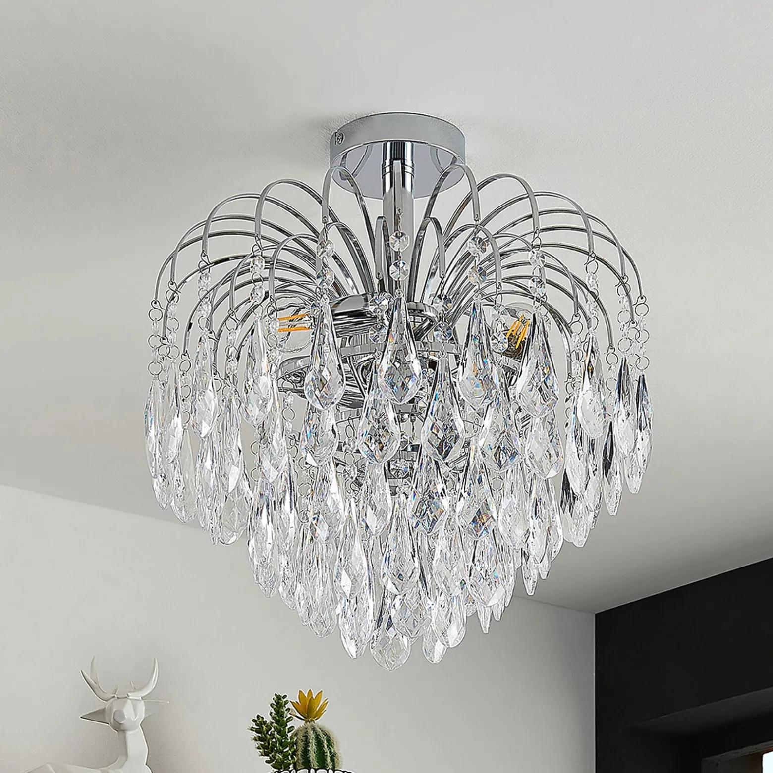 Lindby kattovalaisin Silino, harmaa, metalli, Ø 40cm, E14
