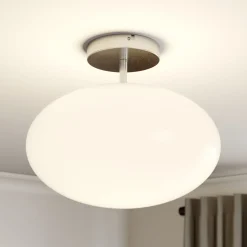 Lindby kattovalaisin Sonika, Ø 40 cm, nikkelinvärinen, lasi, E27