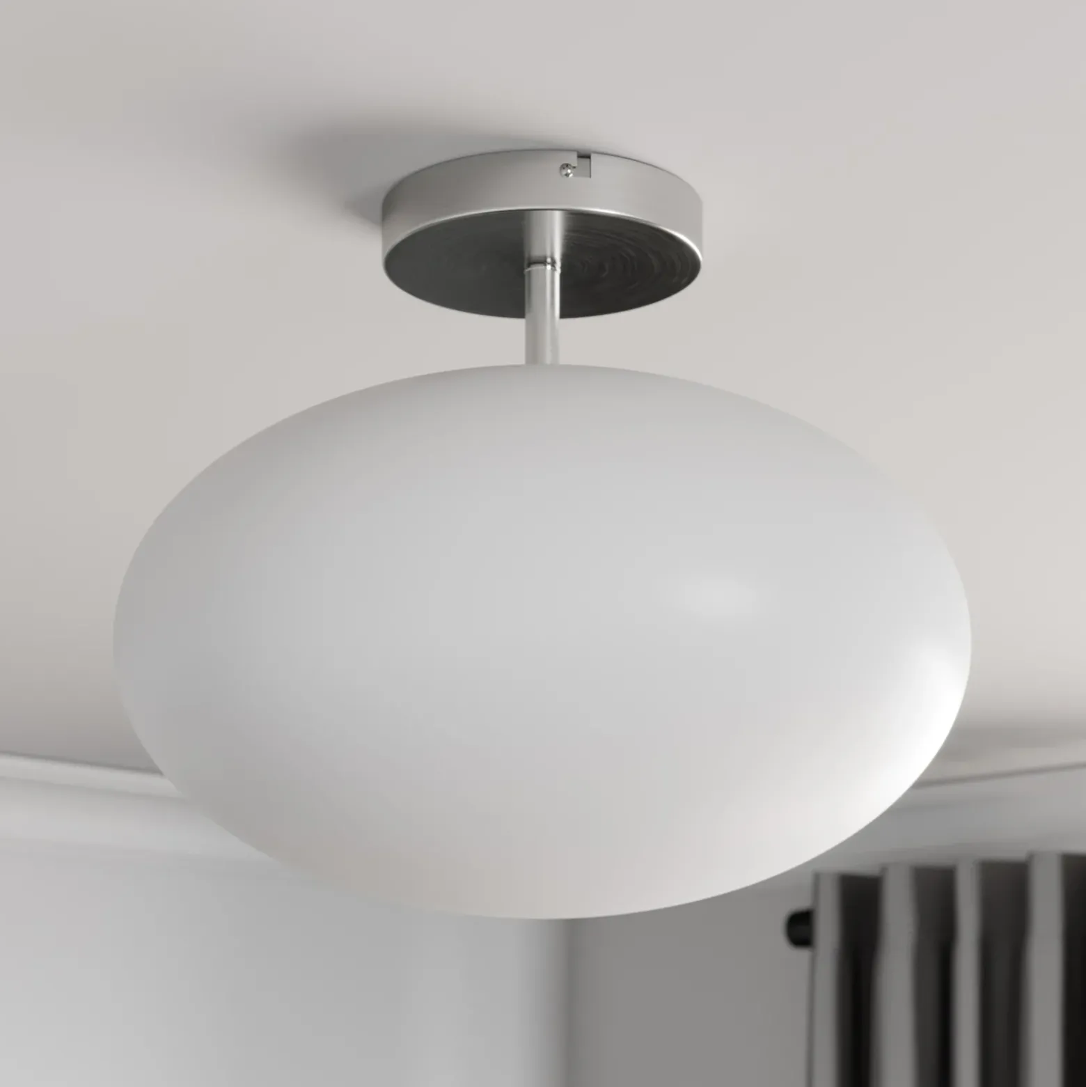 Lindby kattovalaisin Sonika, Ø 40 cm, nikkelinvärinen, lasi, E27
