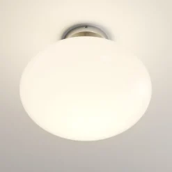 Lindby kattovalaisin Sonika, Ø 40 cm, nikkelinvärinen, lasi, E27