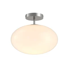 Lindby kattovalaisin Sonika, Ø 40 cm, nikkelinvärinen, lasi, E27
