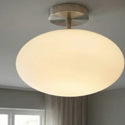 Lindby kattovalaisin Sonika, Ø 40 cm, nikkelinvärinen, lasi, E27