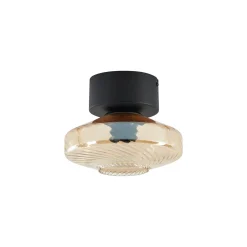 Lindby kattovalaisin Sylphie, Ø 20 cm, lasi, meripihkanvärinen