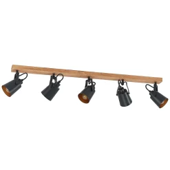 Lindby Kimban kattovalaisin, 5-valo, 106 cm, puu, metallia