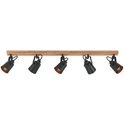 Lindby Kimban kattovalaisin, 5-valo, 106 cm, puu, metallia