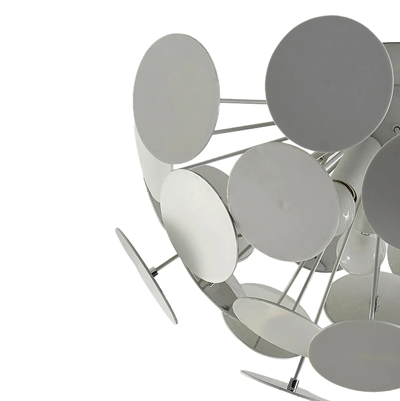 Lindby Kinan kattovalaisin, Ø 54 cm, valkoinen, metallia, E14