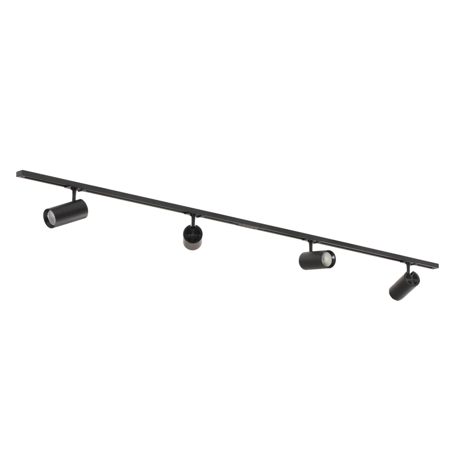 Lindby-kiskojärjestelmä Linaro Ø7 cm, 4-lamppuinen, LED, musta, CCT