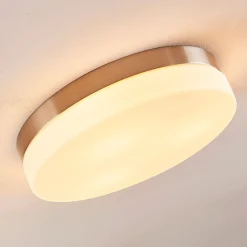 Lindby kylpyhuoneen kattovalaisin Amilia, Ø 30 cm, E27, nikkeli, lasi