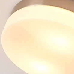 Lindby kylpyhuoneen kattovalaisin Amilia, Ø 23,5 cm, E27, nikkeli, lasi