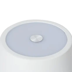 Lindby ladattava LED-pöytävalaisin Janea CUBE, valkoinen, metallia