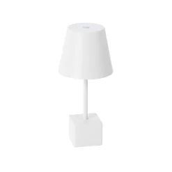 Lindby ladattava LED-pöytävalaisin Janea CUBE, valkoinen, metallia