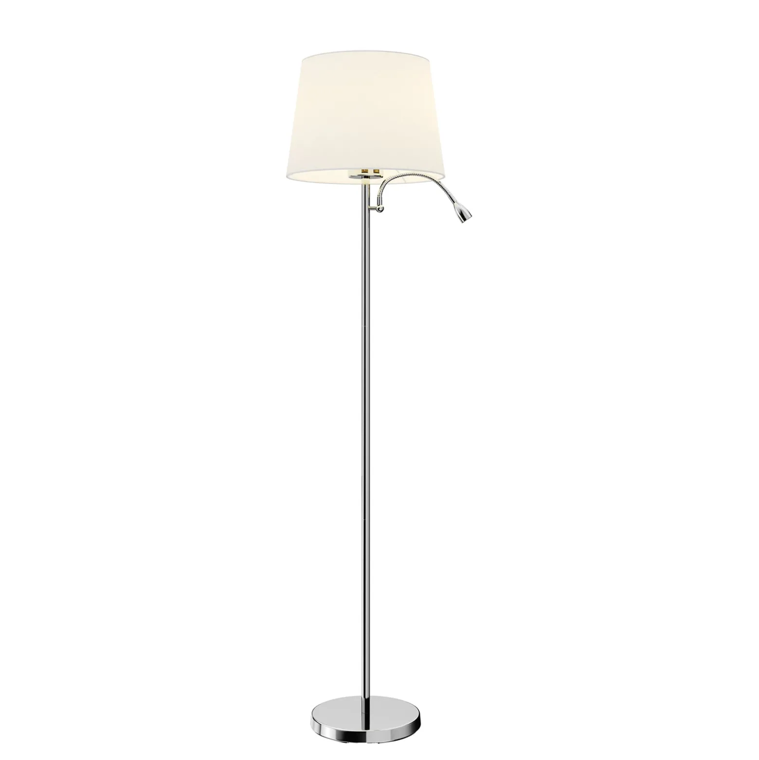 Lindby lattiavalaisin Benjiro, valkoinen, tekstiili, lukuvalo, 150 cm