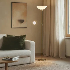 Lindby lattiavalaisin Elaina, lukuvalaisin, messingin värinen, 183cm E27
