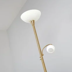 Lindby lattiavalaisin Elaina, lukuvalaisin, messingin värinen, 183cm E27