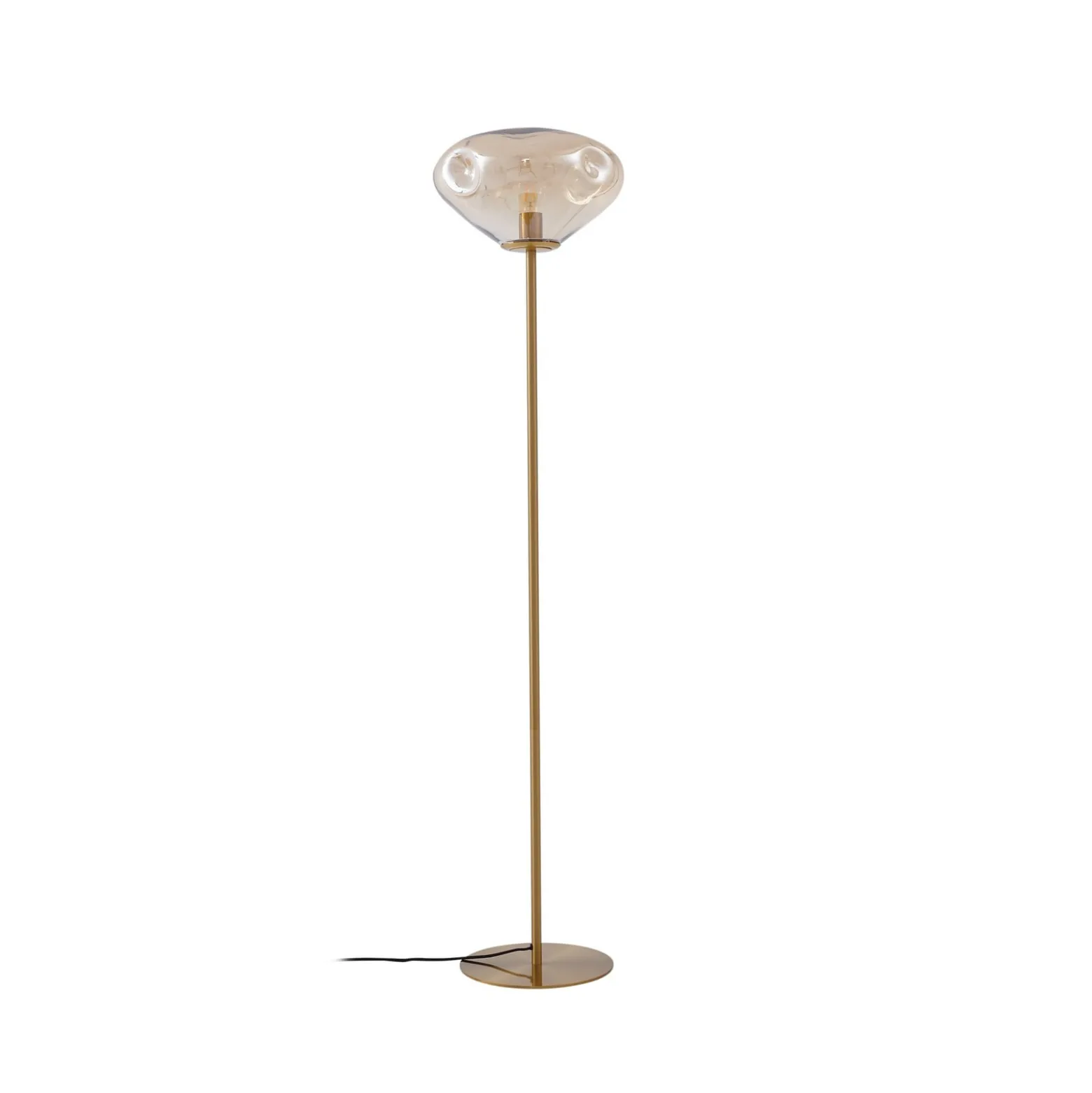 Lindby lattiavalaisin Lelia, keltainen, lasi, metalli, 150 cm