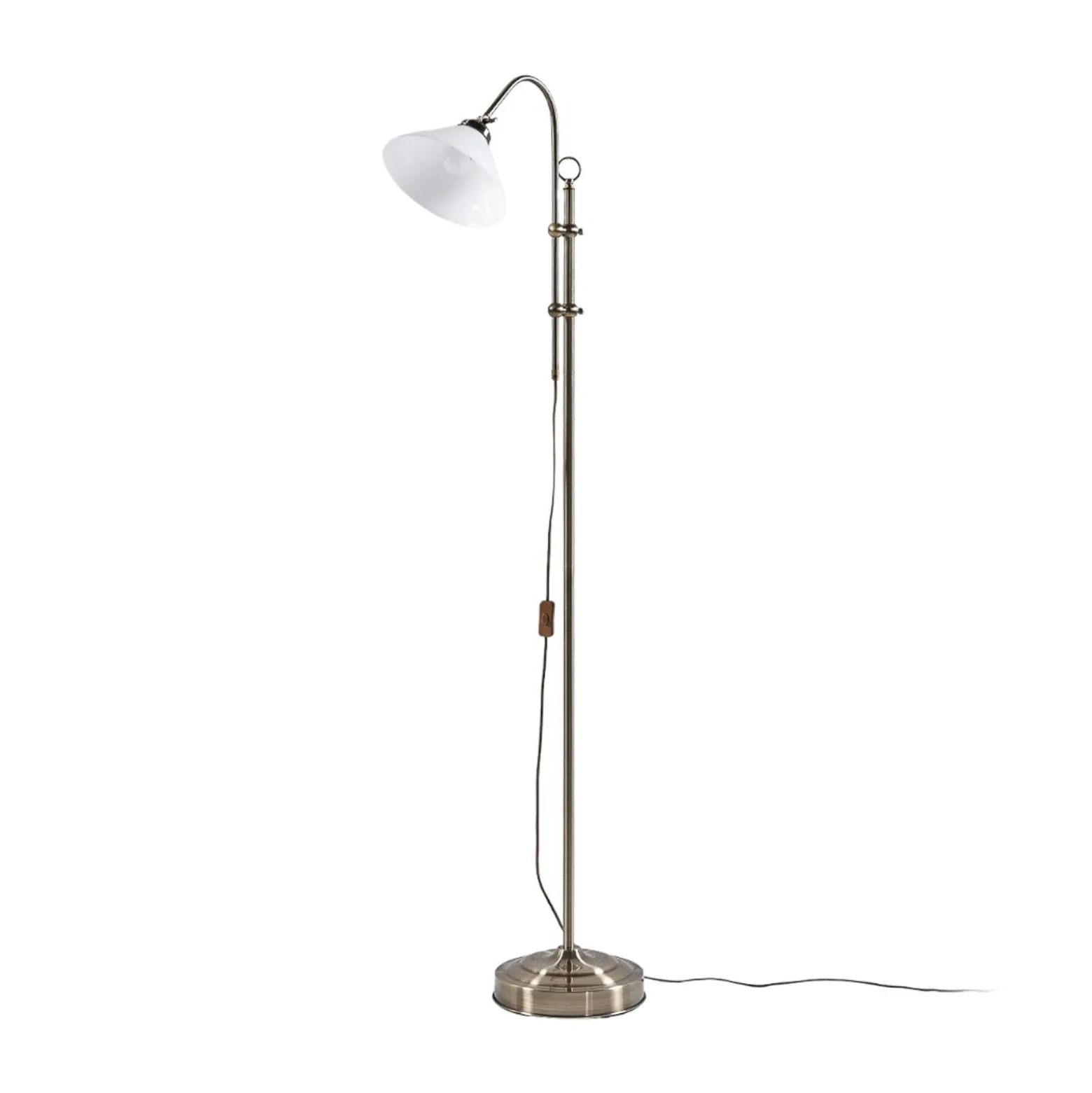 Lindby lattiavalaisin Otis, antiikkimessinki, lasi, 170 cm, E27