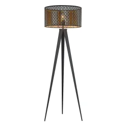Lindby lattiavalaisin Thoralf, jalusta, musta, tekstiili, Ø50cm