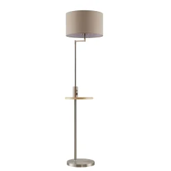 Lindby lattiavalaisin Zinia, nikkelin värinen, hylly, USB-liitäntä