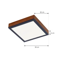 Lindby Laviona LED-kattovalaisin, neliö, 30 cm