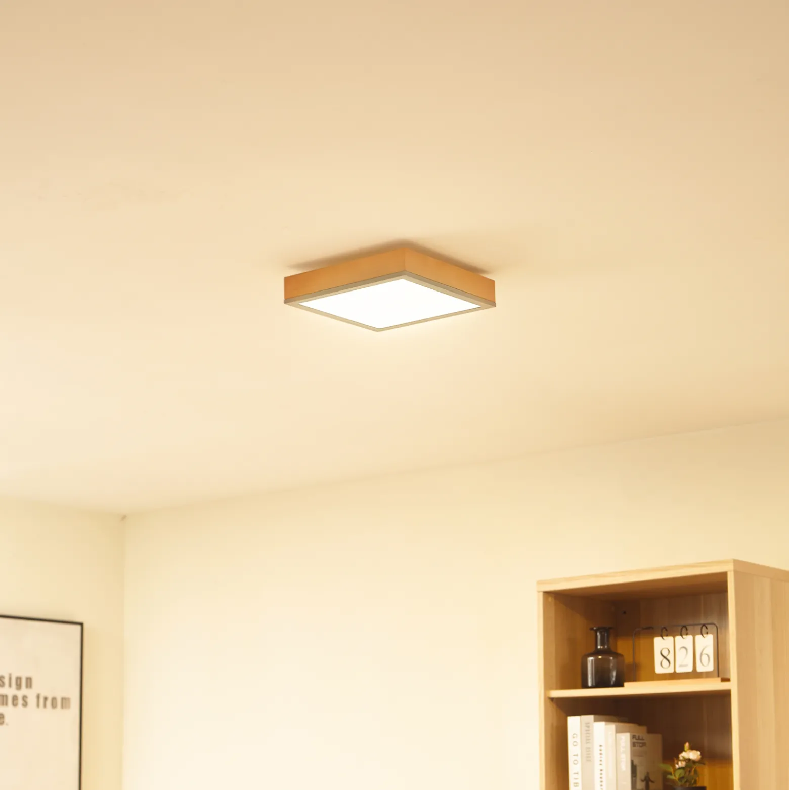 Lindby Laviona LED-kattovalaisin, neliö, 30 cm