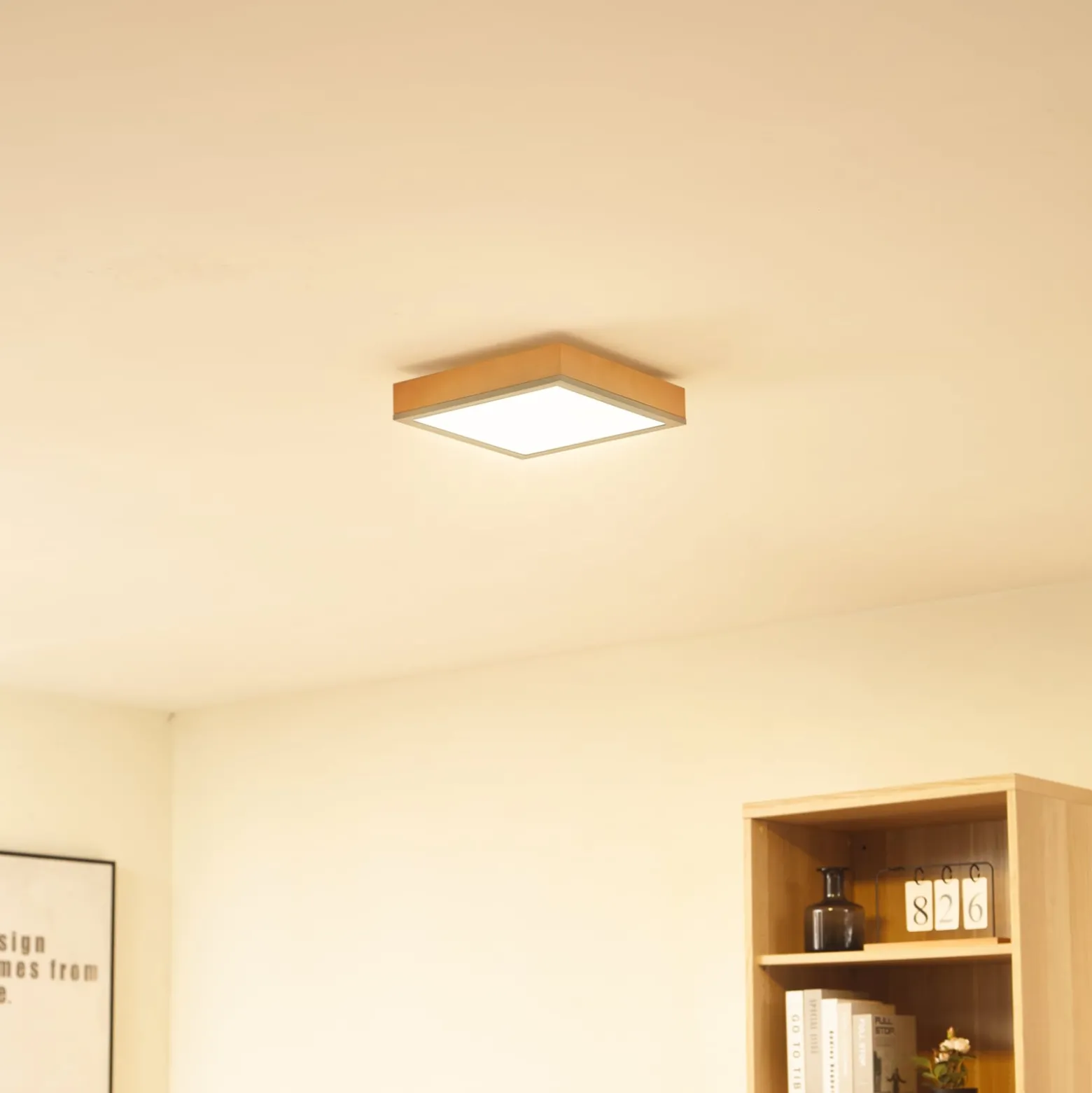 Lindby Laviona LED-kattovalaisin, neliö, 30 cm