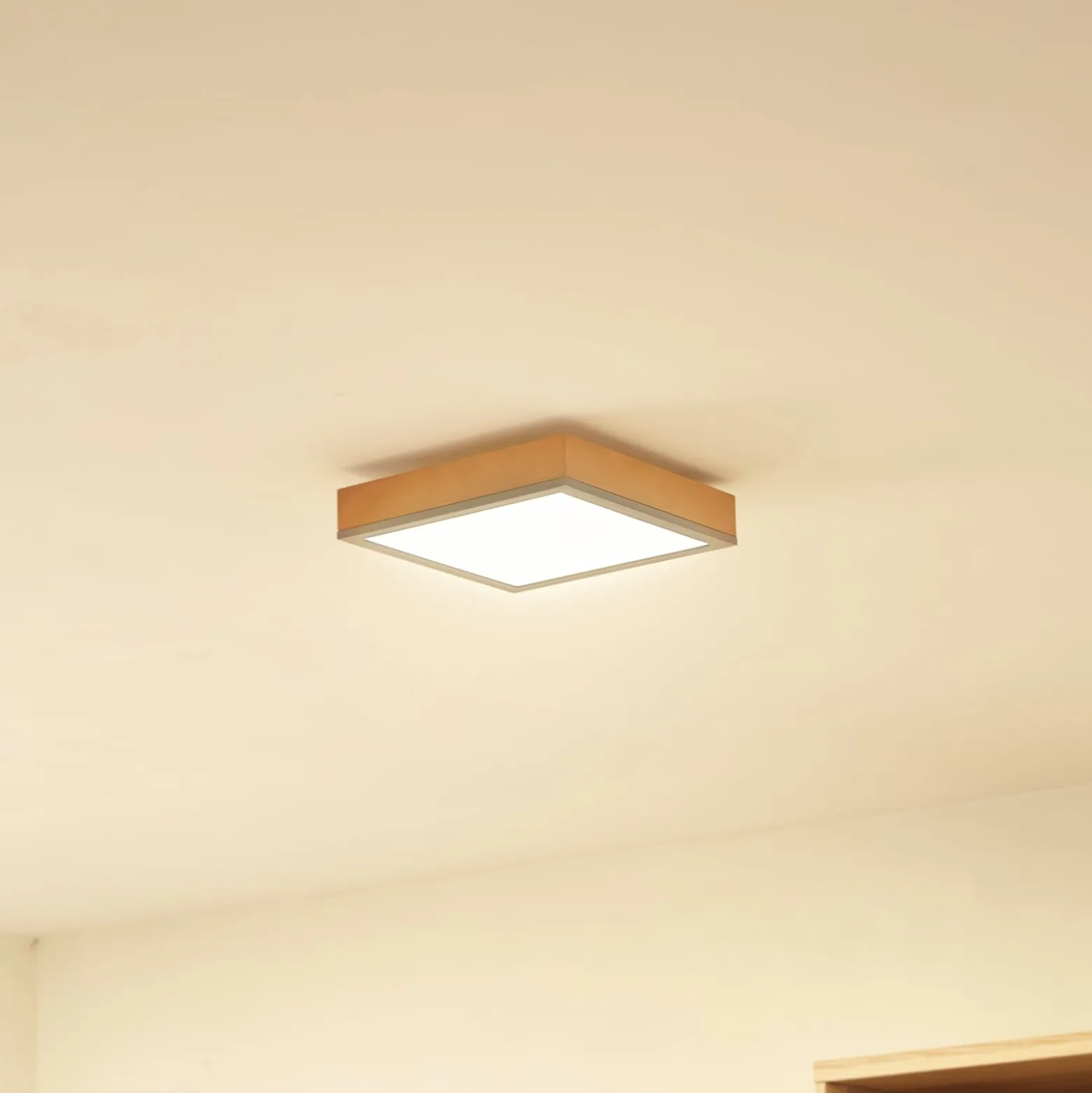 Lindby Laviona LED-kattovalaisin, neliö, 30 cm